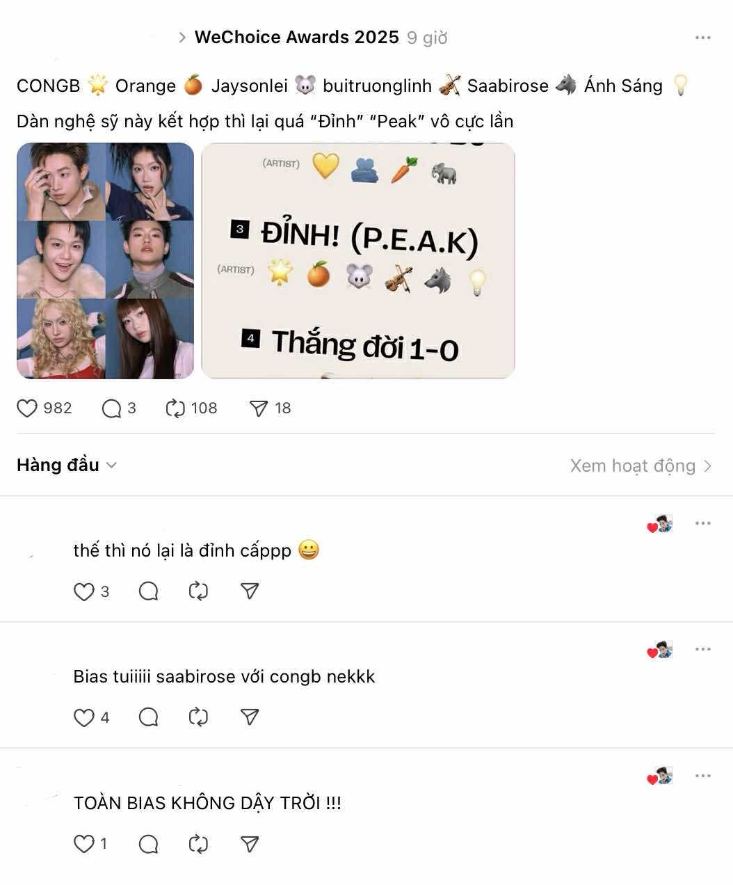 H&eacute; lộ tracklist album WeChoice Awards 2025: Loạt tổ hợp đỉnh cao, d&acirc;n mạng thay nhau &ldquo;manifest&rdquo;- Ảnh 7.