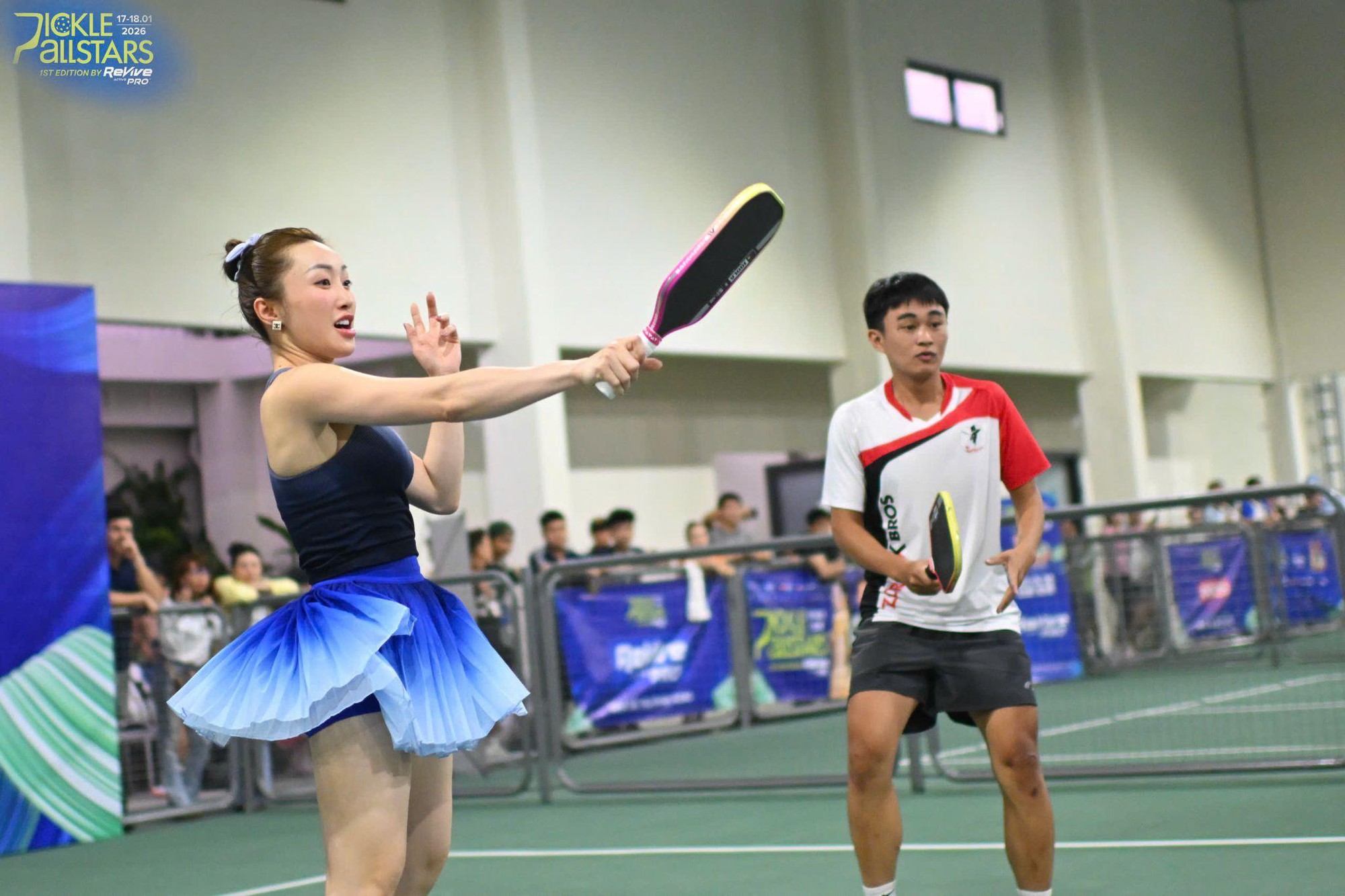 &ldquo;C&aacute;c b&oacute;ng hồng&rdquo; tỏa s&aacute;ng tại Pickle Allstars: Khi sắc đẹp bước v&agrave;o s&acirc;n đấu pickleball- Ảnh 8.