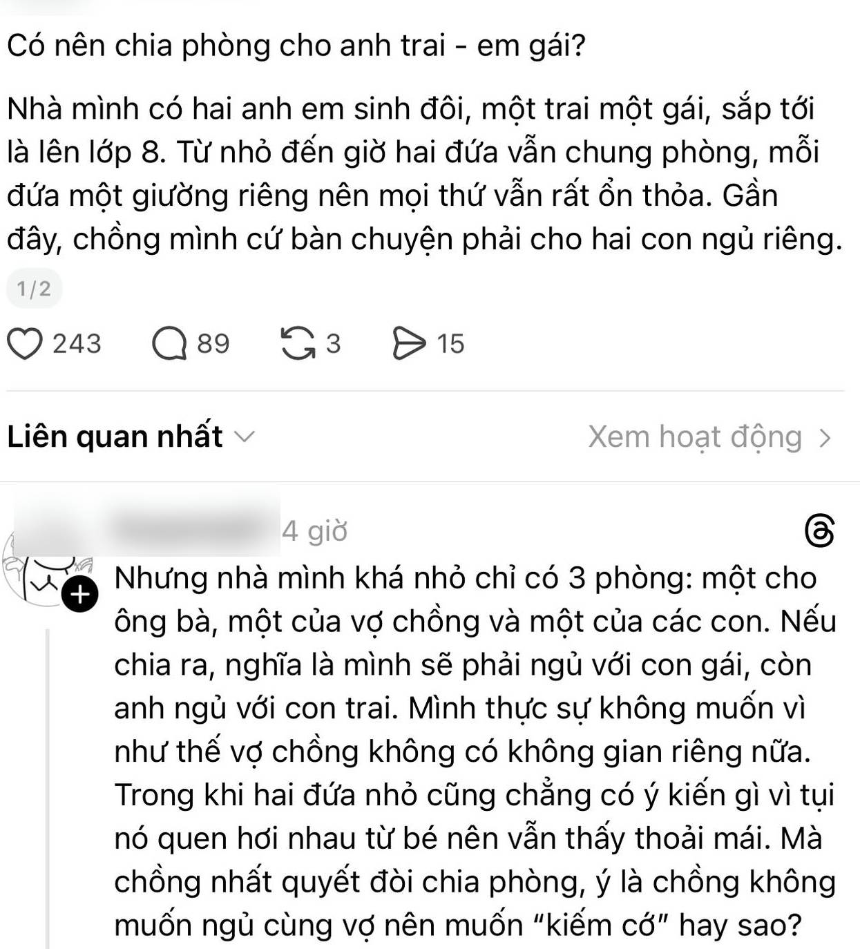 Vợ than chồng "kiếm cớ" đ&ograve;i chia ph&ograve;ng, nhiều người biết chuyện th&igrave; "mắng ngược": Chồng chị l&agrave; người cha điểm 10 đấy!- Ảnh 1.