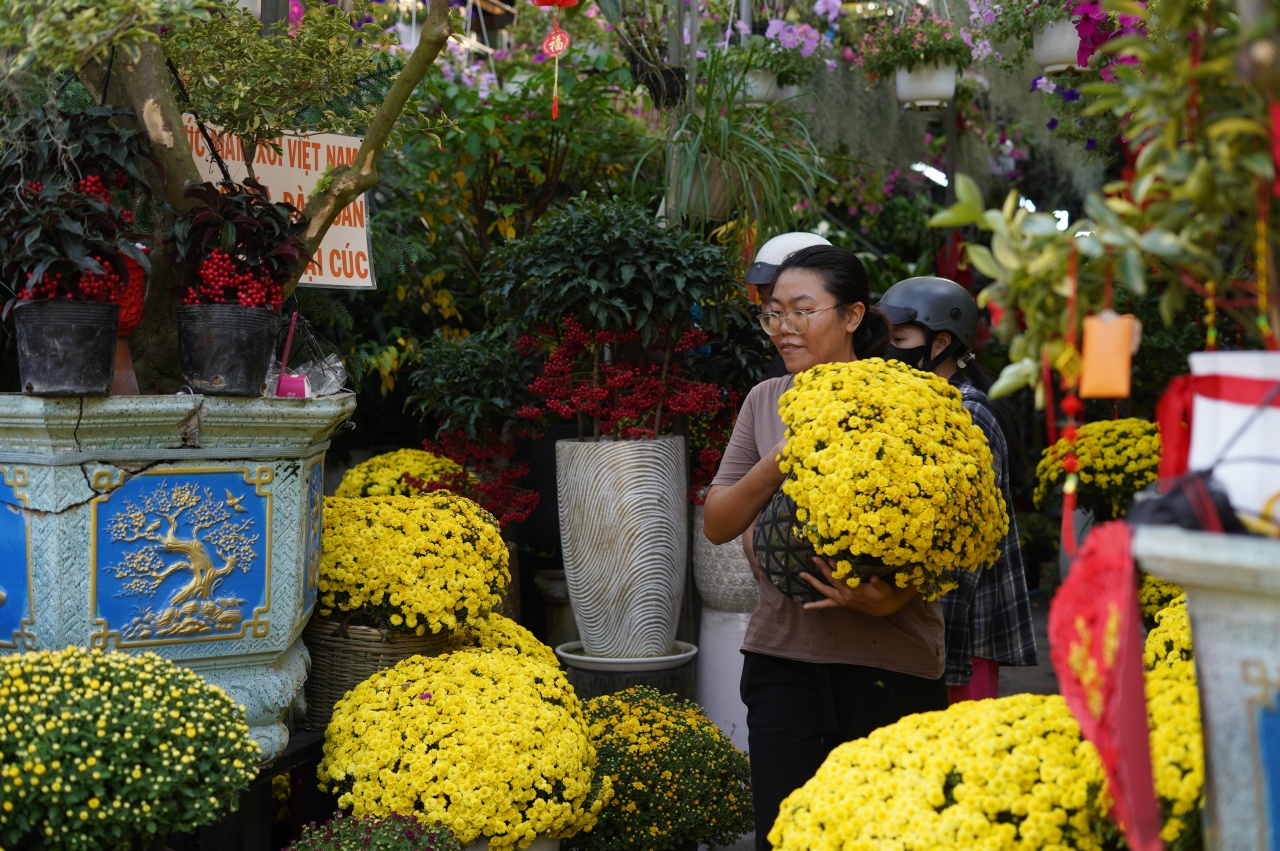Ấm l&ograve;ng ng&agrave;y gi&aacute;p Tết: Người d&acirc;n TP.HCM chung tay giải cứu từng chậu c&uacute;c m&acirc;m x&ocirc;i, gi&uacute;p b&agrave; con n&ocirc;ng d&acirc;n miền T&acirc;y vơi bớt nỗi lo mất m&ugrave;a- Ảnh 9.