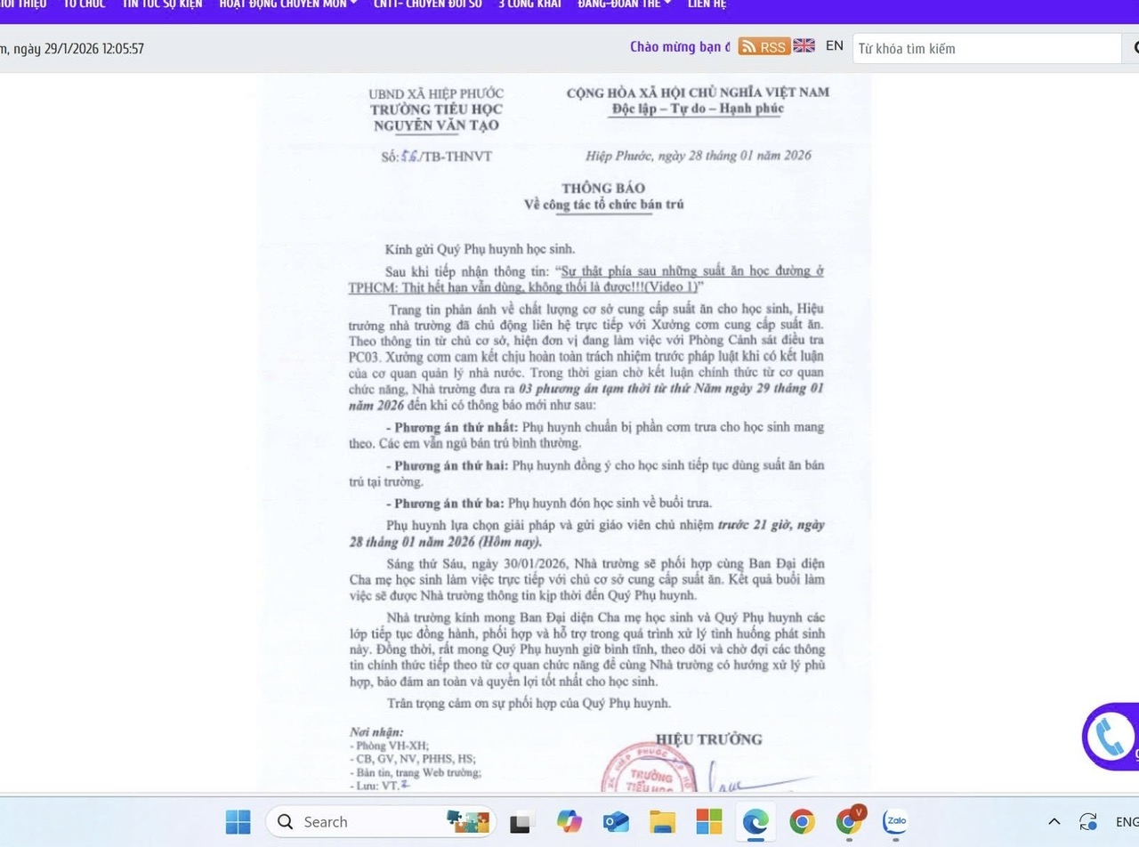 Thêm loạt trường ở TPHCM dừng bữa ăn bán trú trước nghi vấn thực phẩm không an toàn- Ảnh 2. Thêm loạt trường ở TPHCM dừng bữa ăn bán trú trước nghi vấn thực phẩm không an toàn- Ảnh 2.