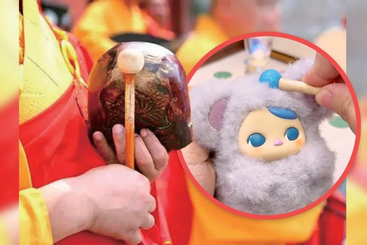 Sau cơn sốt Labubu, giới trẻ Trung Quốc rộ mốt b&uacute;p b&ecirc; 'g&otilde; m&otilde;' giải nghiệp- Ảnh 1.