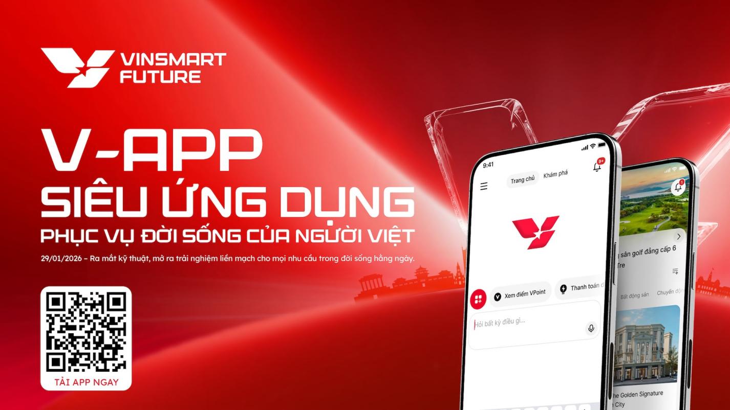 Vinsmart Future ra mắt kỹ thuật phiên bản trải nghiệm sớm siêu ứng dụng “một chạm” V-app- Ảnh 1. Vinsmart Future ra mắt kỹ thuật phiên bản trải nghiệm sớm siêu ứng dụng “một chạm” V-app- Ảnh 1.