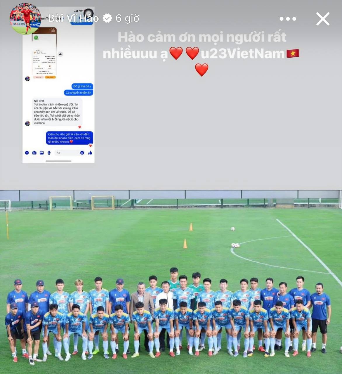 Trung Kiên đại diện U23 Việt Nam chia tiền thưởng thế nào mà dân tình nức nở: Thế hệ bây giờ biết trước biết sau- Ảnh 1. Trung Kiên đại diện U23 Việt Nam chia tiền thưởng thế nào mà dân tình nức nở: Thế hệ bây giờ biết trước biết sau- Ảnh 1.