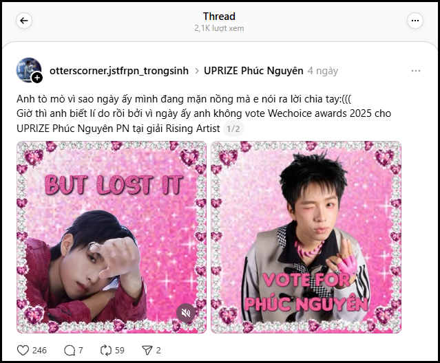 Cập nhật đường đua vote Đời sống Giới trẻ tại WeChoice Awards: Thượng u&yacute; L&ecirc; Ho&agrave;ng Hiệp, Vũ trụ Hồng Thơ v&agrave; CONGB tạm dẫn đầu!- Ảnh 12.