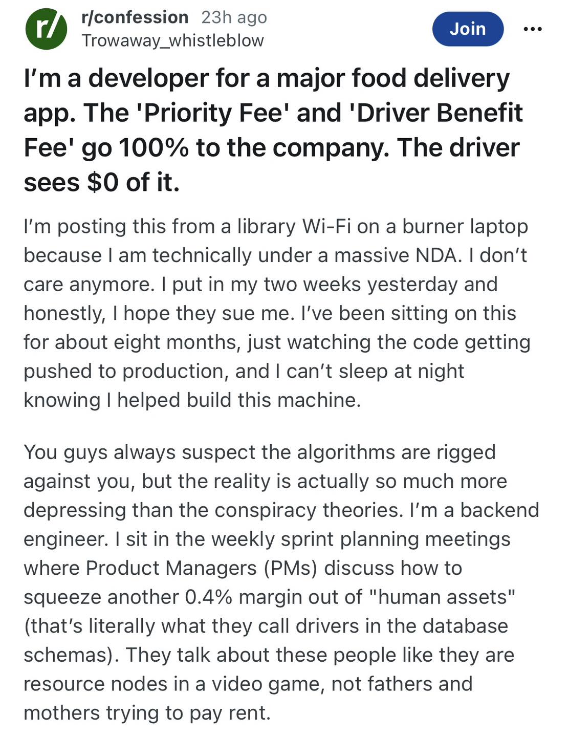 Coder tố c&aacute;o sự lừa đảo đằng sau ứng dụng giao đồ ăn: B&agrave;o tiền cả t&agrave;i xế lẫn người d&ugrave;ng- Ảnh 1.