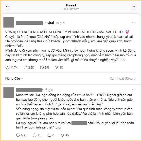Sếp giao việc l&uacute;c 9h tối, c&ocirc; g&aacute;i kh&ocirc;ng th&egrave;m trả lời n&ecirc;n bị đuổi việc: Cộng đồng mạng thẳng thắn &ldquo;kh&oacute; b&ecirc;nh&rdquo;- Ảnh 1.