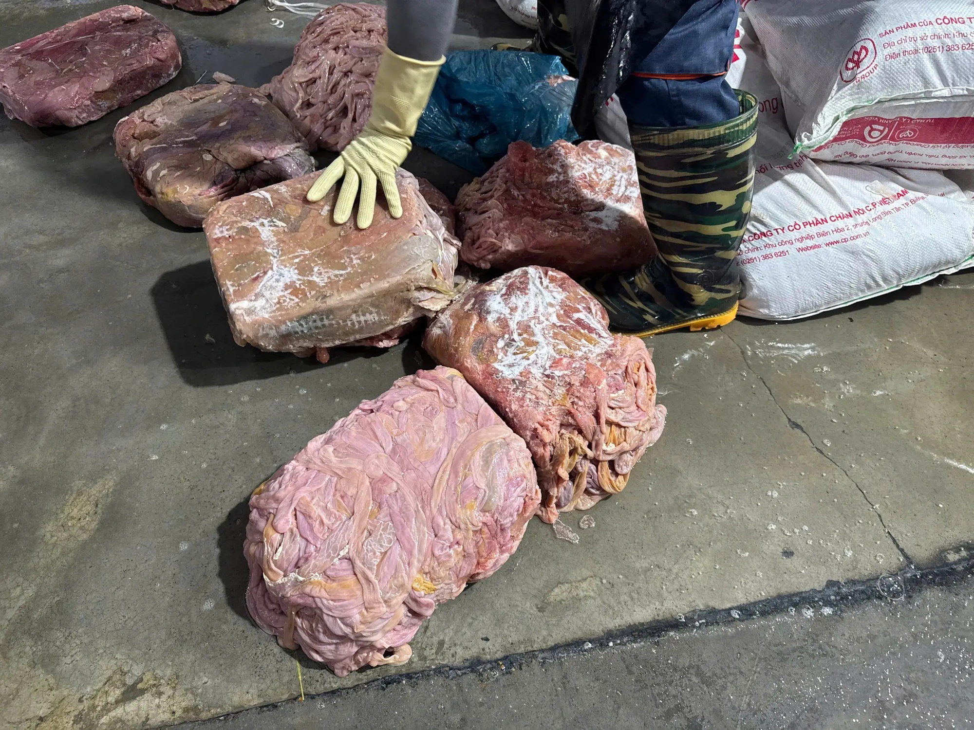 Cận cảnh hơn 60 tấn lòng lợn bốc mùi nằm trong kho lạnh nhiều tháng ở Hà Nội, chuẩn bị tuồn ra thị trường dịp cận Tết- Ảnh 5. Cận cảnh hơn 60 tấn lòng lợn bốc mùi nằm trong kho lạnh nhiều tháng ở Hà Nội, chuẩn bị tuồn ra thị trường dịp cận Tết- Ảnh 5.