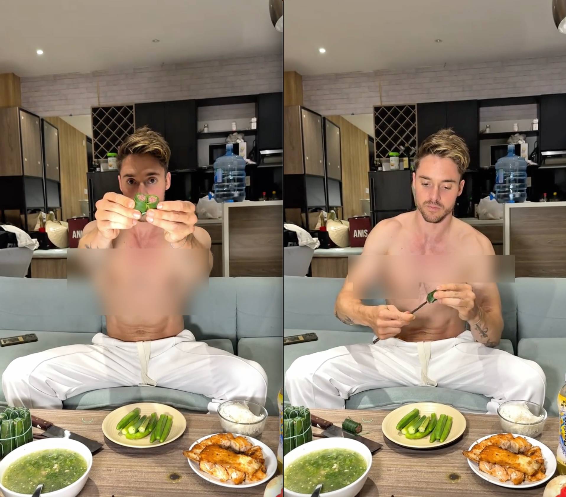 Kh&aacute;ch T&acirc;y ph&aacute;t cuồng khi thử đặc sản Thanh Ho&aacute; nhưng điều d&acirc;n mạng ch&uacute; &yacute; lại l&agrave; c&aacute;ch ăn của anh- Ảnh 2.