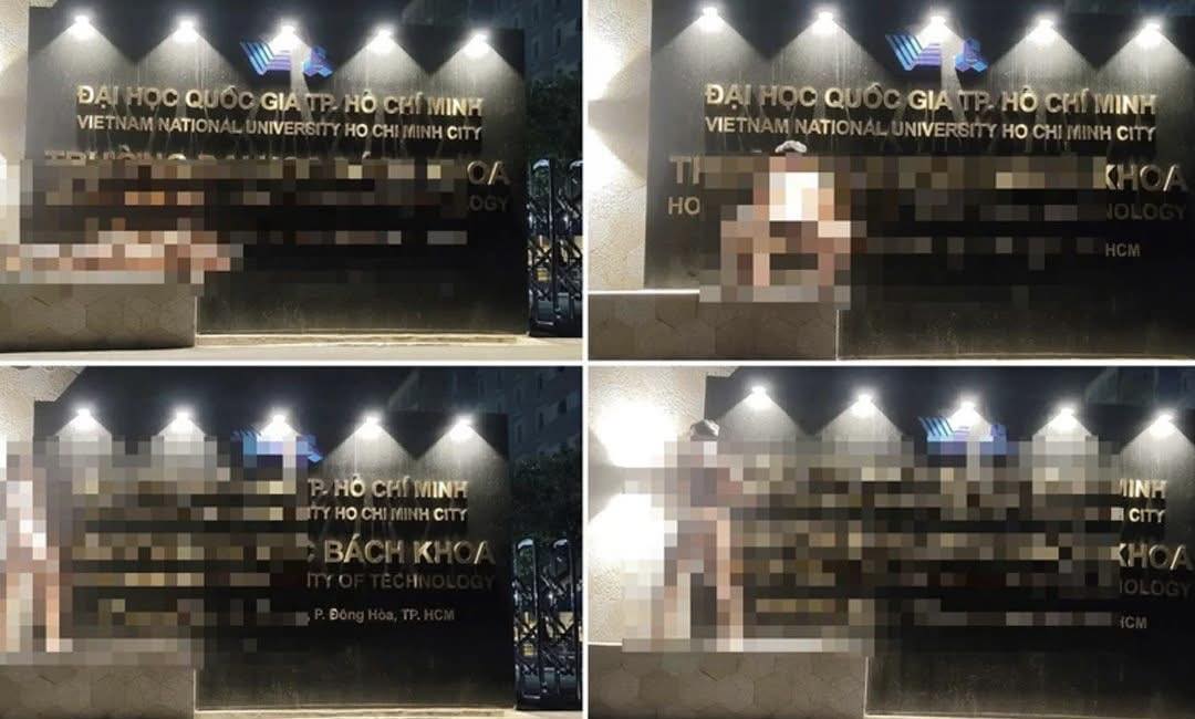 Người đ&agrave;n &ocirc;ng c&oacute; h&agrave;nh vi phản cảm trước trường đại học ở TP.HCM bị phạt 7,5 triệu đồng- Ảnh 1.