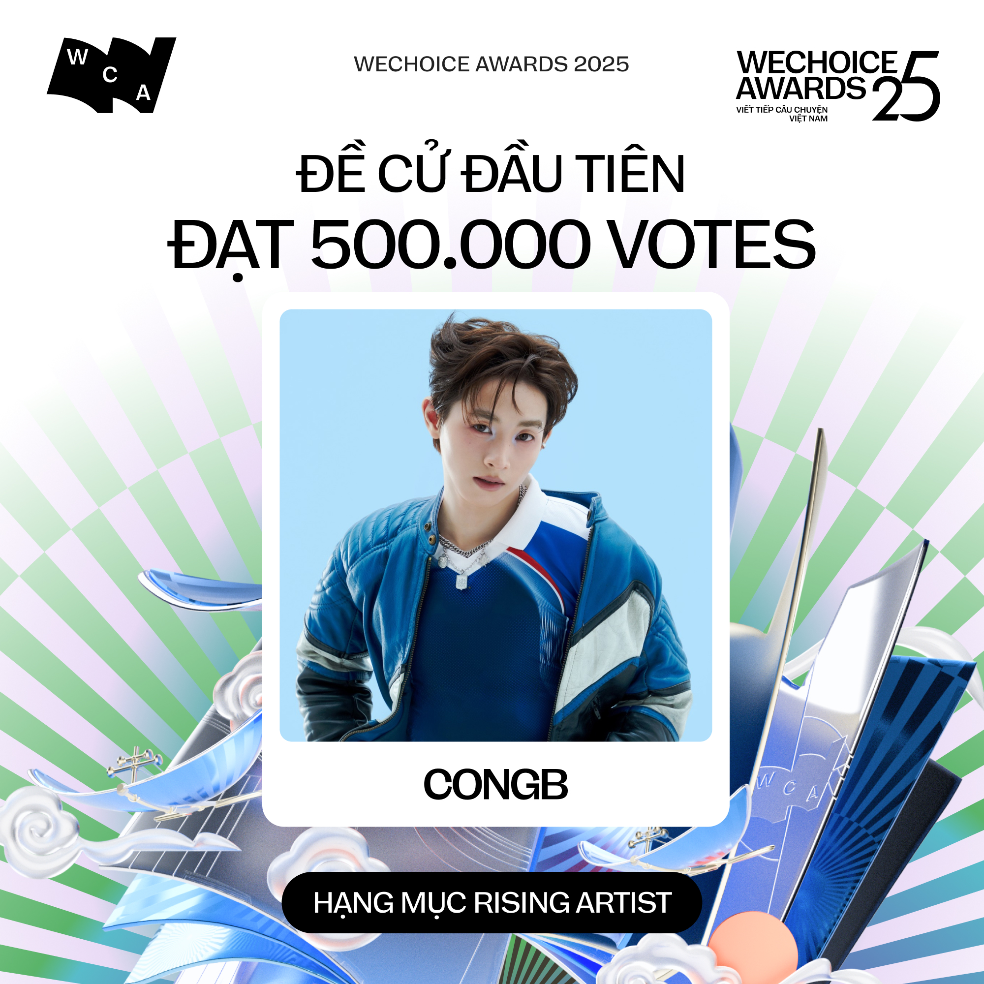 SOOBIN c&aacute;n mốc nửa triệu vote tại WeChoice Awards, 2 