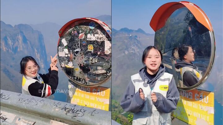 Clip nh&oacute;m bạn trẻ lau gương cầu lồi tr&ecirc;n đ&egrave;o M&atilde; P&igrave; L&egrave;ng h&uacute;t 2,3 triệu lượt xem- Ảnh 1.