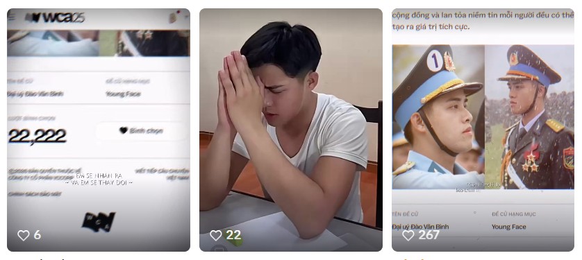 L&ecirc; Ho&agrave;ng Hiệp - Đ&agrave;o Văn B&igrave;nh: Từ A50, A80 đến viral ở Young Face của WeChoice Awards 2025- Ảnh 4.