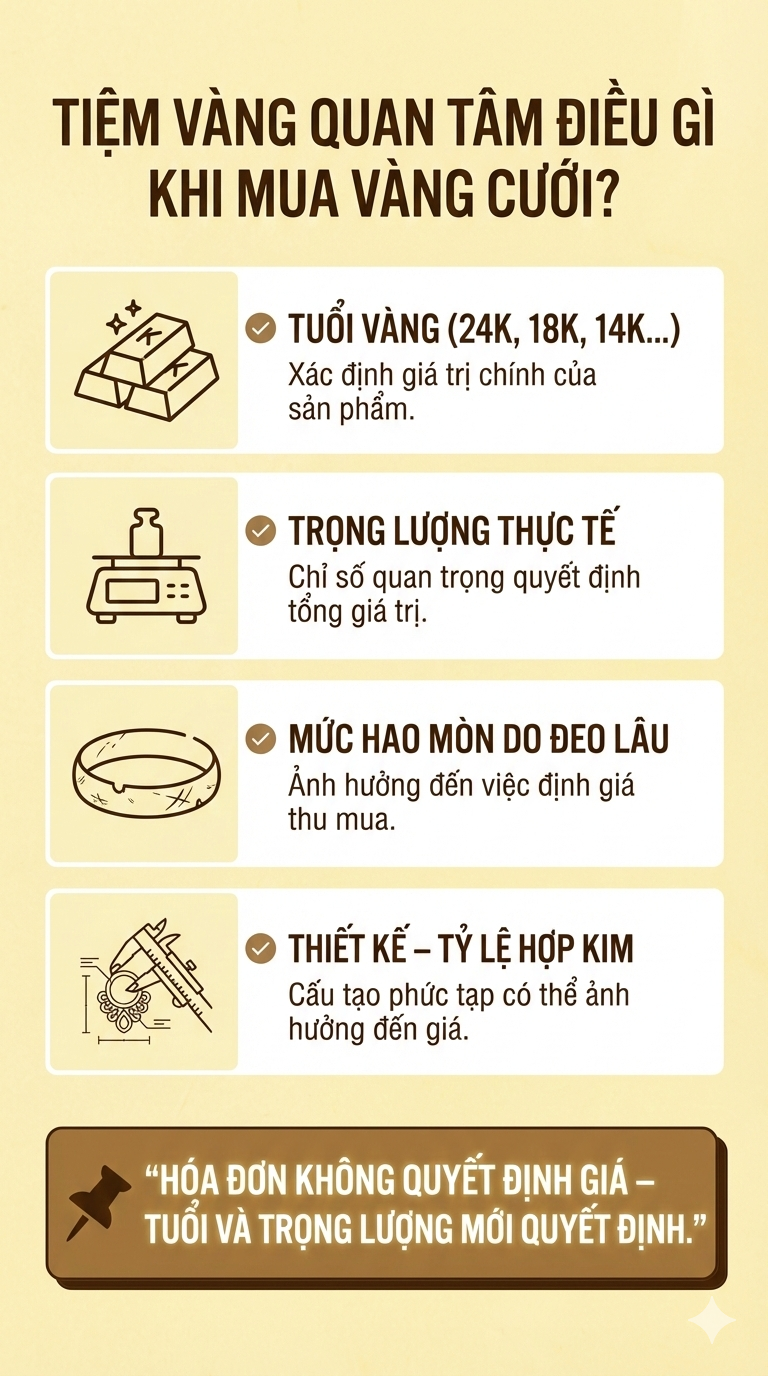 Mang v&agrave;ng cưới kh&ocirc;ng giấy tờ đi b&aacute;n c&oacute; bị tịch thu kh&ocirc;ng? Nhiều người mang v&agrave;ng đi b&aacute;n mới biết điều n&agrave;y- Ảnh 4.