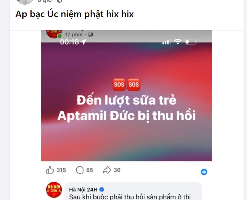 Hội mẹ bỉm sữa kh&oacute;c than v&igrave; sữa Aptamil: "Con uống 5 lon trong l&ocirc; thu hồi, giờ đọc tin m&agrave; kh&ocirc;ng ngủ nổi"- Ảnh 4.