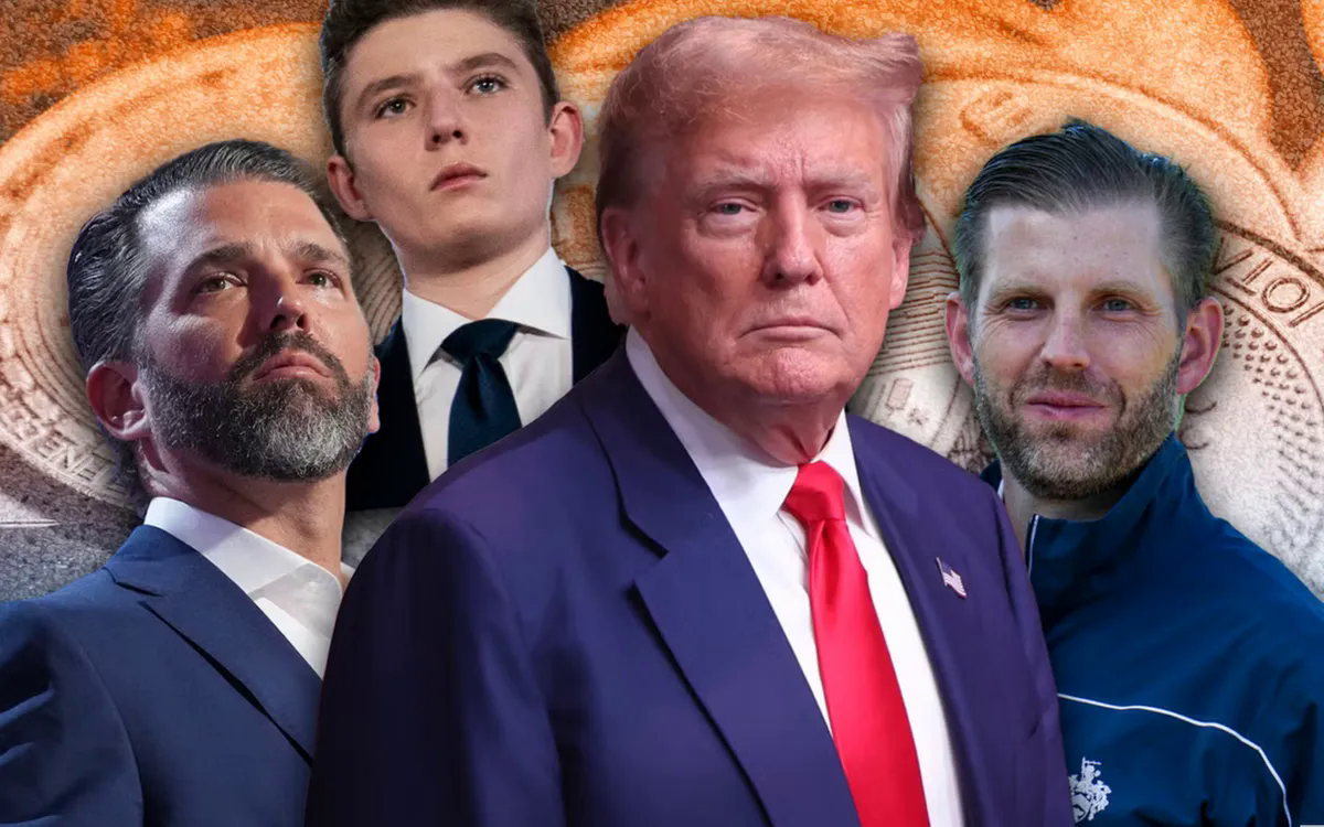 Tổng thống Mỹ Donald Trump c&ugrave;ng 3 con trai (Ảnh: Getty Images)