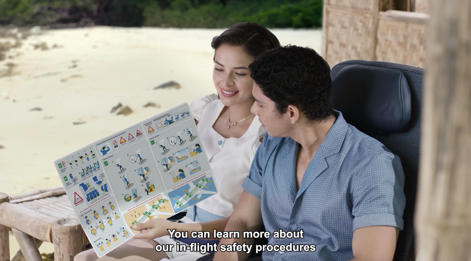 1 h&atilde;ng h&agrave;ng kh&ocirc;ng l&agrave;m hẳn phim t&igrave;nh cảm kịch t&iacute;nh để hướng dẫn an to&agrave;n bay, nội dung 