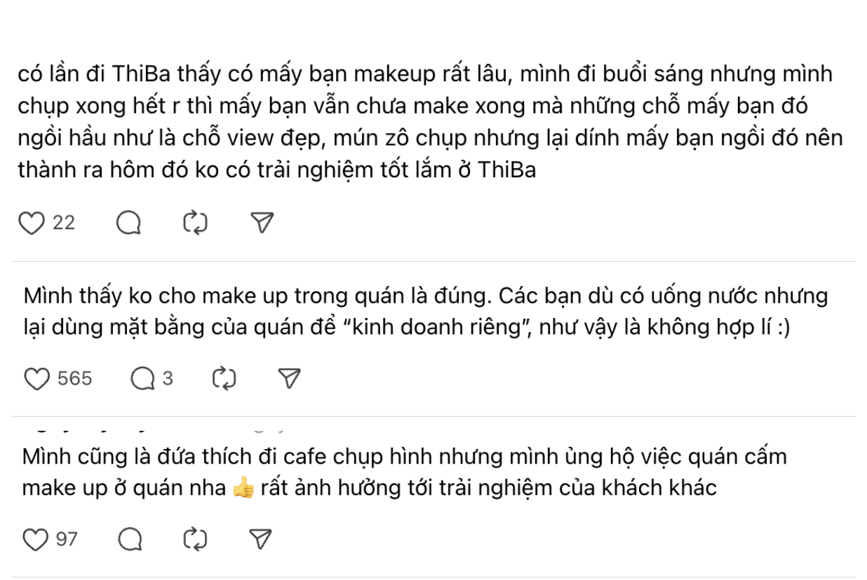 H&agrave;ng loạt qu&aacute;n c&agrave; ph&ecirc; buộc phải từ chối phục vụ v&igrave; tr&agrave;o lưu mang vali đi makeup, chụp flash h&agrave;ng giờ liền- Ảnh 3.