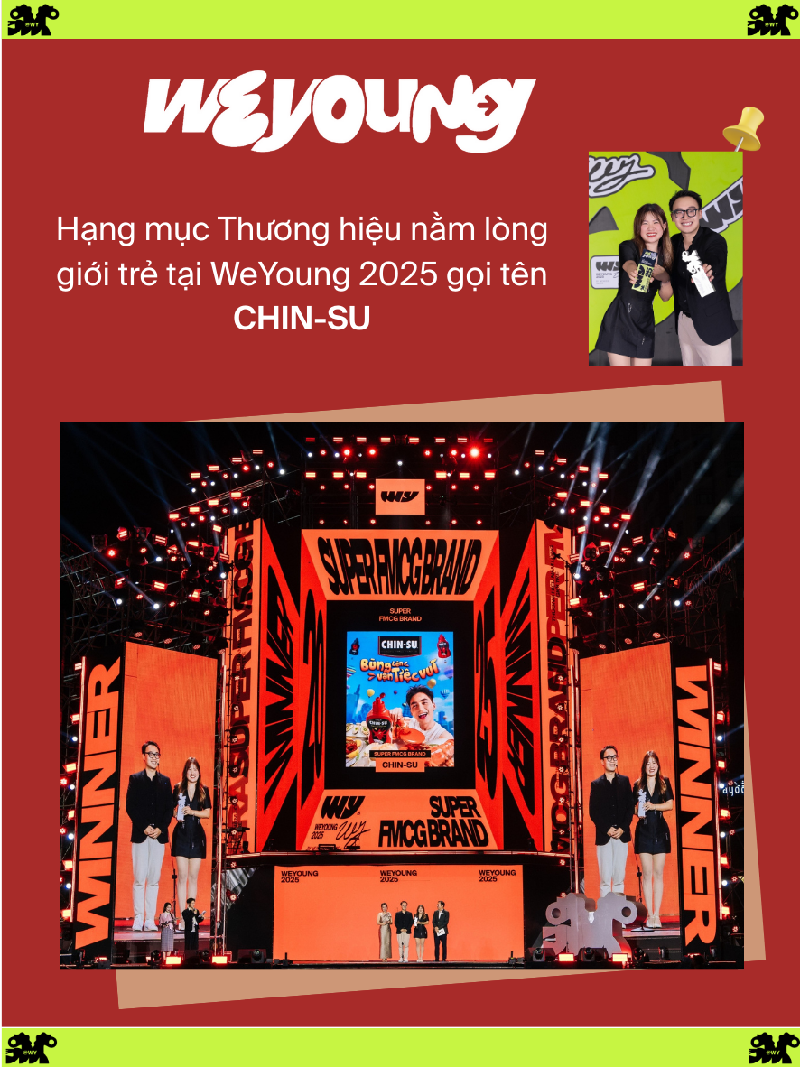 CHIN-SU &ldquo;trăm m&agrave;u trăm trẻ, trăm phần trăm trẻ&rdquo; được Gen Z gọi t&ecirc;n ở giải thưởng WeYoung 2025- Ảnh 2.