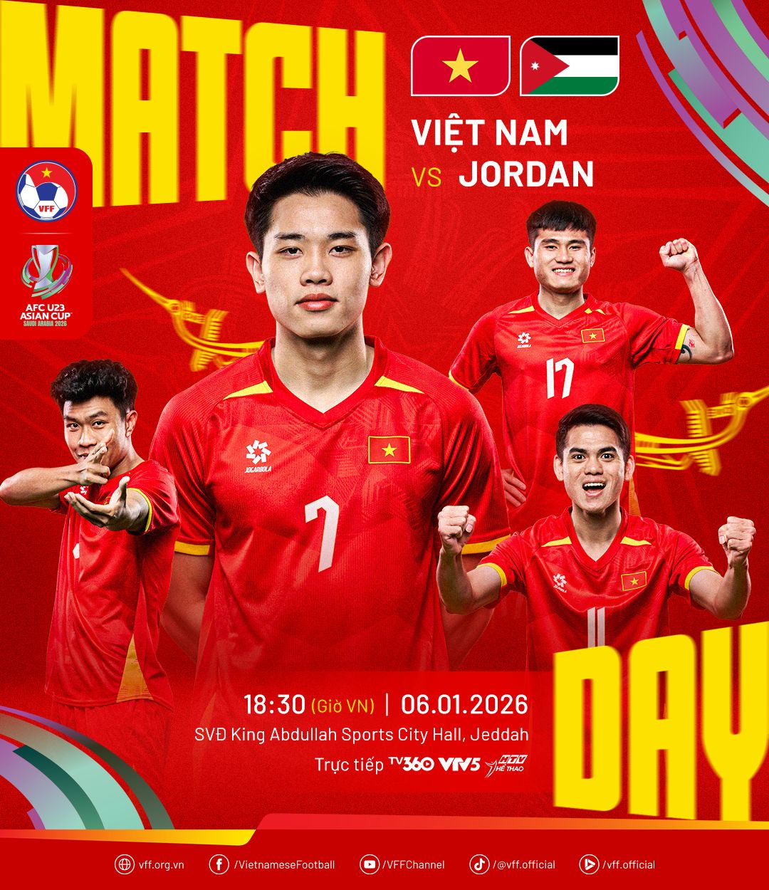 U23 Việt Nam thắng thuyết phục U23 Jordan: Nhà vô địch Đông Nam Á thị uy sức mạnh!- Ảnh 9. U23 Việt Nam thắng thuyết phục U23 Jordan: Nhà vô địch Đông Nam Á thị uy sức mạnh!- Ảnh 9.