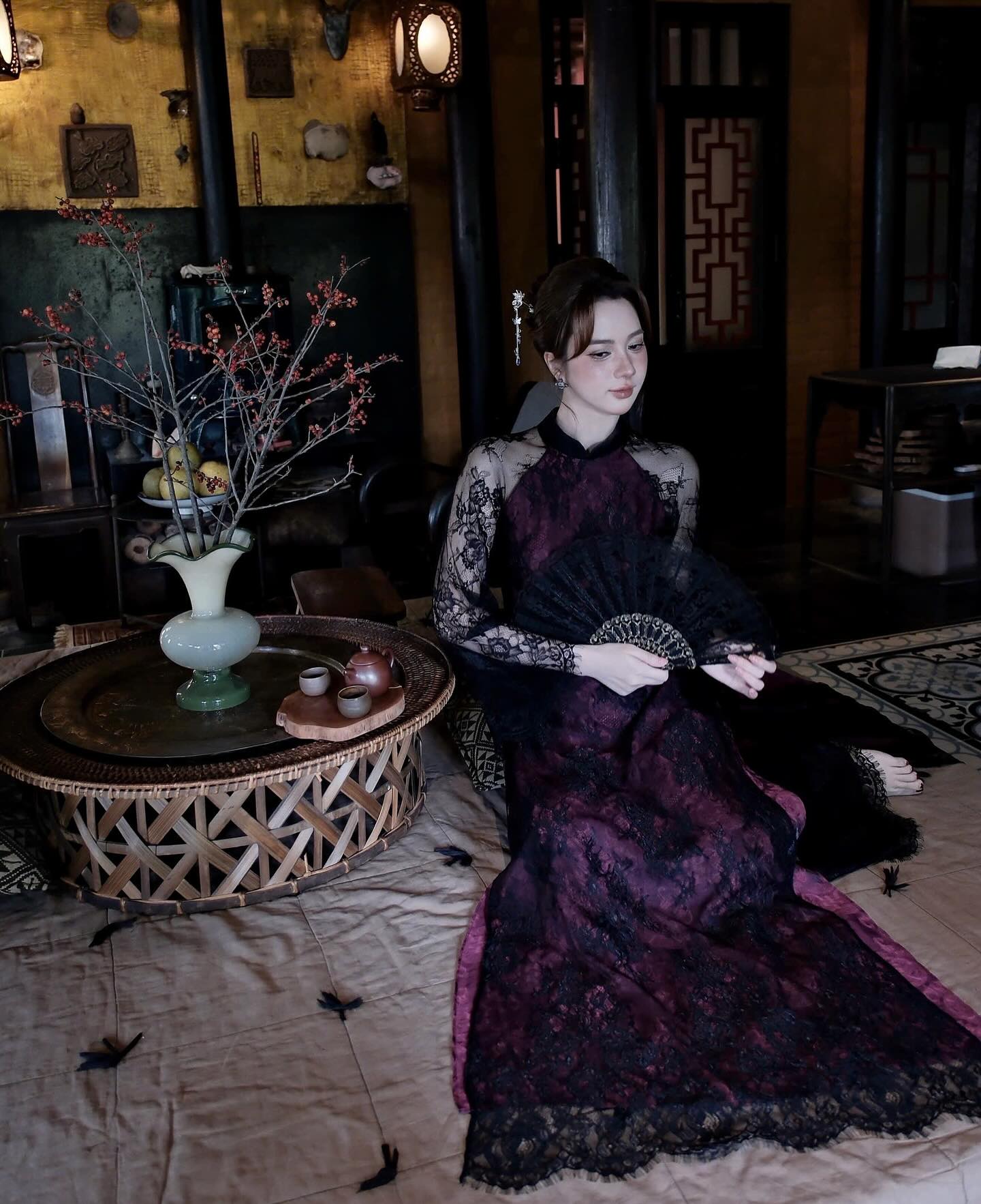 Không còn đỏ, hồng quen thuộc, áo dài Tết 2026 Không còn đỏ, hồng quen thuộc, áo dài Tết 2026