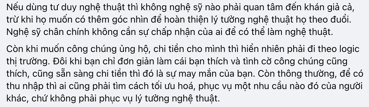 Tranh c&atilde;i nam ca sĩ Việt tuy&ecirc;n bố giải nghệ nếu kh&ocirc;ng tạo ra thu nhập, viết g&igrave; m&agrave; netizen n&oacute;i &ldquo;ảo tưởng sức mạnh