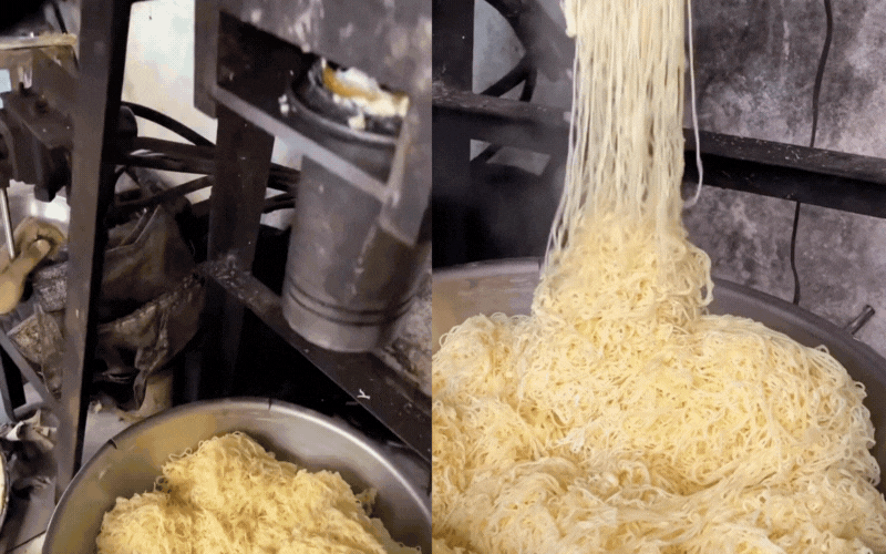 B&uacute;n d&acirc;y, thức qu&agrave; s&aacute;ng "g&acirc;y thương nhớ" của người miền Trung: M&oacute;n ăn d&acirc;n d&atilde; từ bột gạo v&agrave; tro bếp, ai đi xa cũng th&egrave;m thuồng vị dầu hẹ thơm lừng- Ảnh 4.