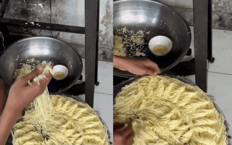 B&uacute;n d&acirc;y, thức qu&agrave; s&aacute;ng "g&acirc;y thương nhớ" của người miền Trung: M&oacute;n ăn d&acirc;n d&atilde; từ bột gạo v&agrave; tro bếp, ai đi xa cũng th&egrave;m thuồng vị dầu hẹ thơm lừng- Ảnh 7.