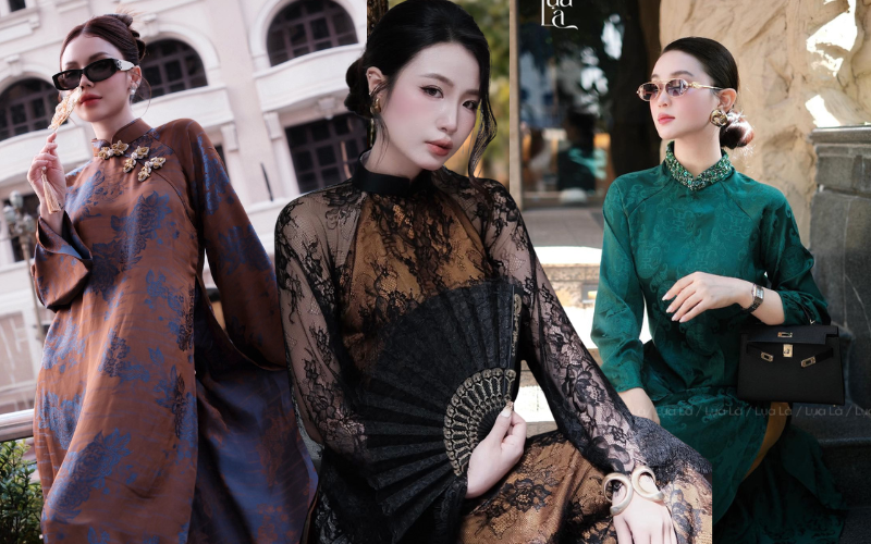 Không còn đỏ, hồng quen thuộc, áo dài Tết 2026 Không còn đỏ, hồng quen thuộc, áo dài Tết 2026