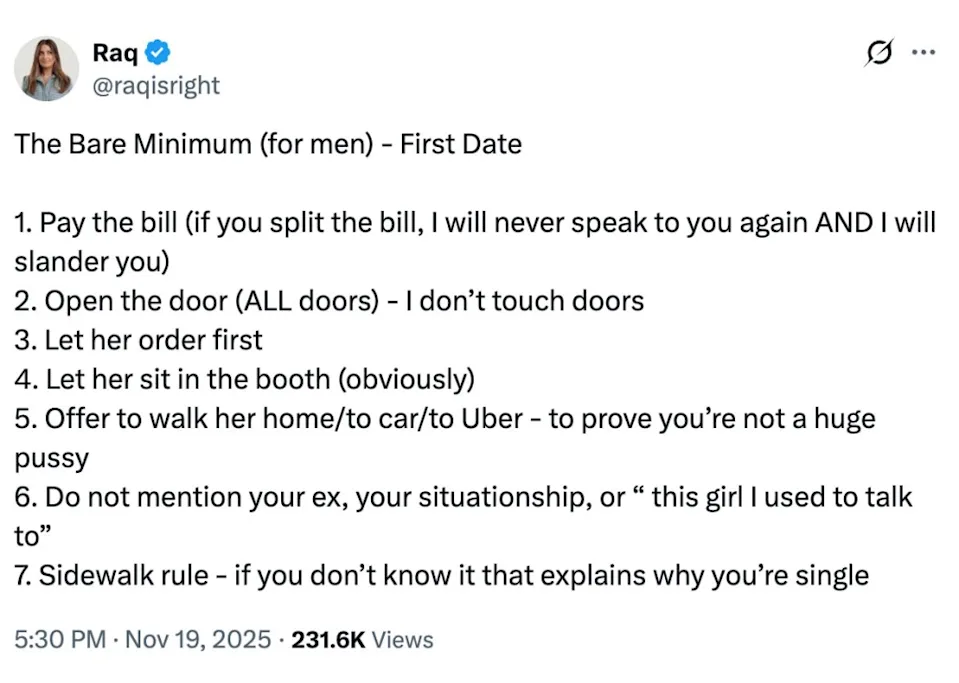 Chia sẻ quy tắc hẹn h&ograve;, c&ocirc; g&aacute;i 20 tuổi g&acirc;y tranh c&atilde;i dữ dội: "Trả tiền bữa ăn l&agrave; điều CĂN BẢN, đừng bao giờ bảo chia đ&ocirc;i"- Ảnh 2.