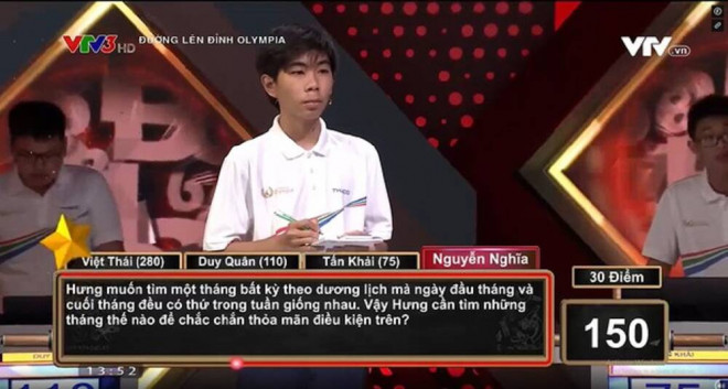 Câu hỏi "hại não" trong Đường Lên Đỉnh Olympia- Ảnh 1. Câu hỏi "hại não" trong Đường Lên Đỉnh Olympia- Ảnh 1.