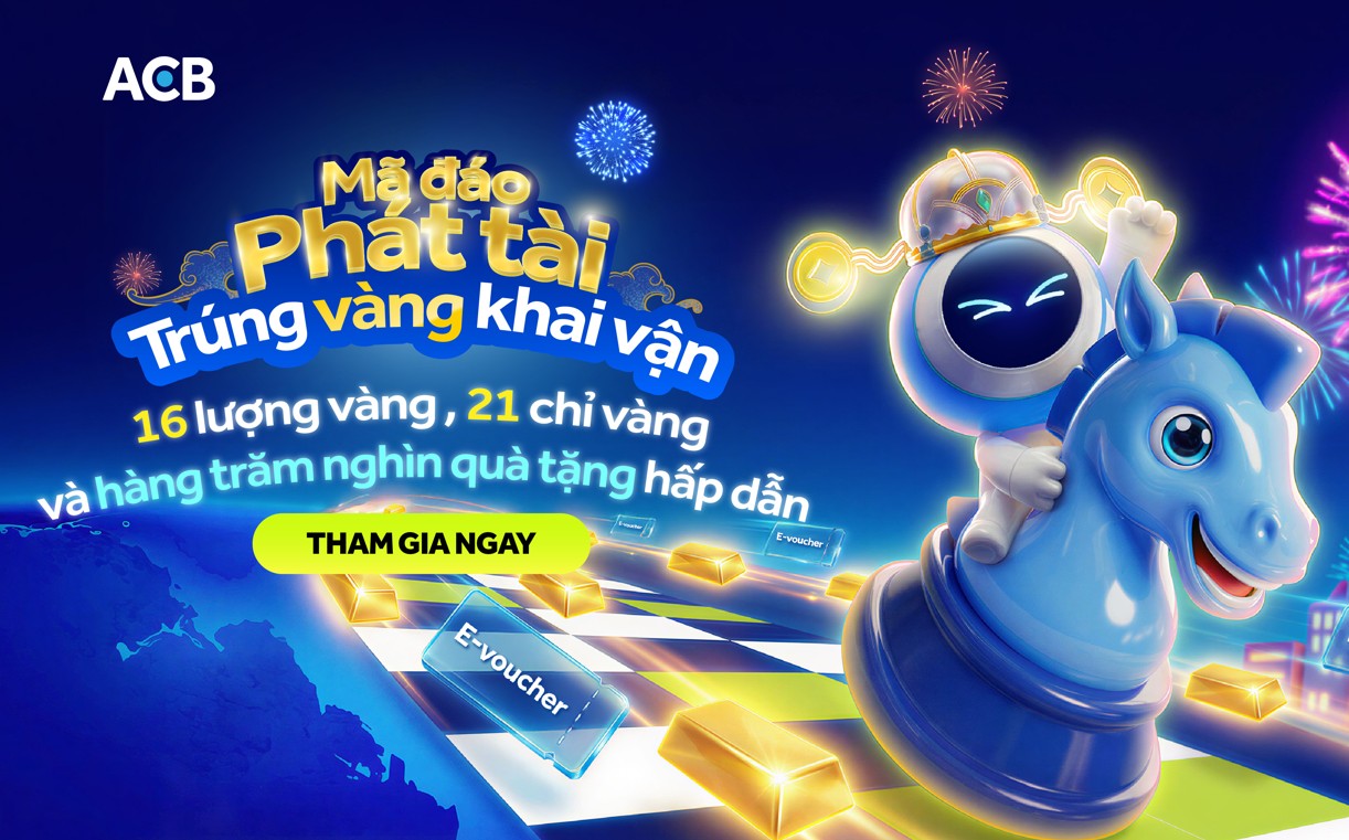 ACB ra mắt chương tr&igrave;nh &ldquo;M&atilde; đ&aacute;o ph&aacute;t t&agrave;i&rdquo;, mang cơ hội &ldquo;tr&uacute;ng v&agrave;ng khai vận&rdquo; dịp Tết B&iacute;nh Ngọ 2026- Ảnh 1.