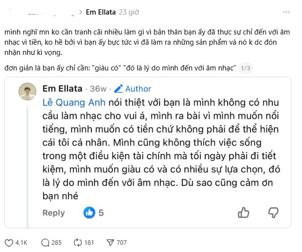 Ca sĩ vô danh viral khắp nơi vì 1 câu nói, khiến cả làng nhạc cãi nhau ỏm tỏi- Ảnh 2. Ca sĩ vô danh viral khắp nơi vì 1 câu nói, khiến cả làng nhạc cãi nhau ỏm tỏi- Ảnh 2.
