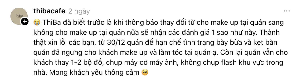 Bị khách tràn vào đánh giá 1 sao vì "cấm chụp flash", quán cafe treo status đầu hàng- Ảnh 7. Bị khách tràn vào đánh giá 1 sao vì "cấm chụp flash", quán cafe treo status đầu hàng- Ảnh 7.