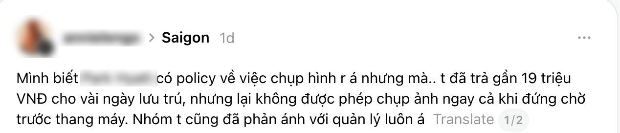 Chi 19 triệu tại kh&aacute;ch sạn 5 sao TP.HCM vẫn bị cấm chụp ảnh, c&ocirc; g&aacute;i đăng b&agrave;i tố nhưng kh&ocirc;ng ai b&ecirc;nh nổi- Ảnh 1.