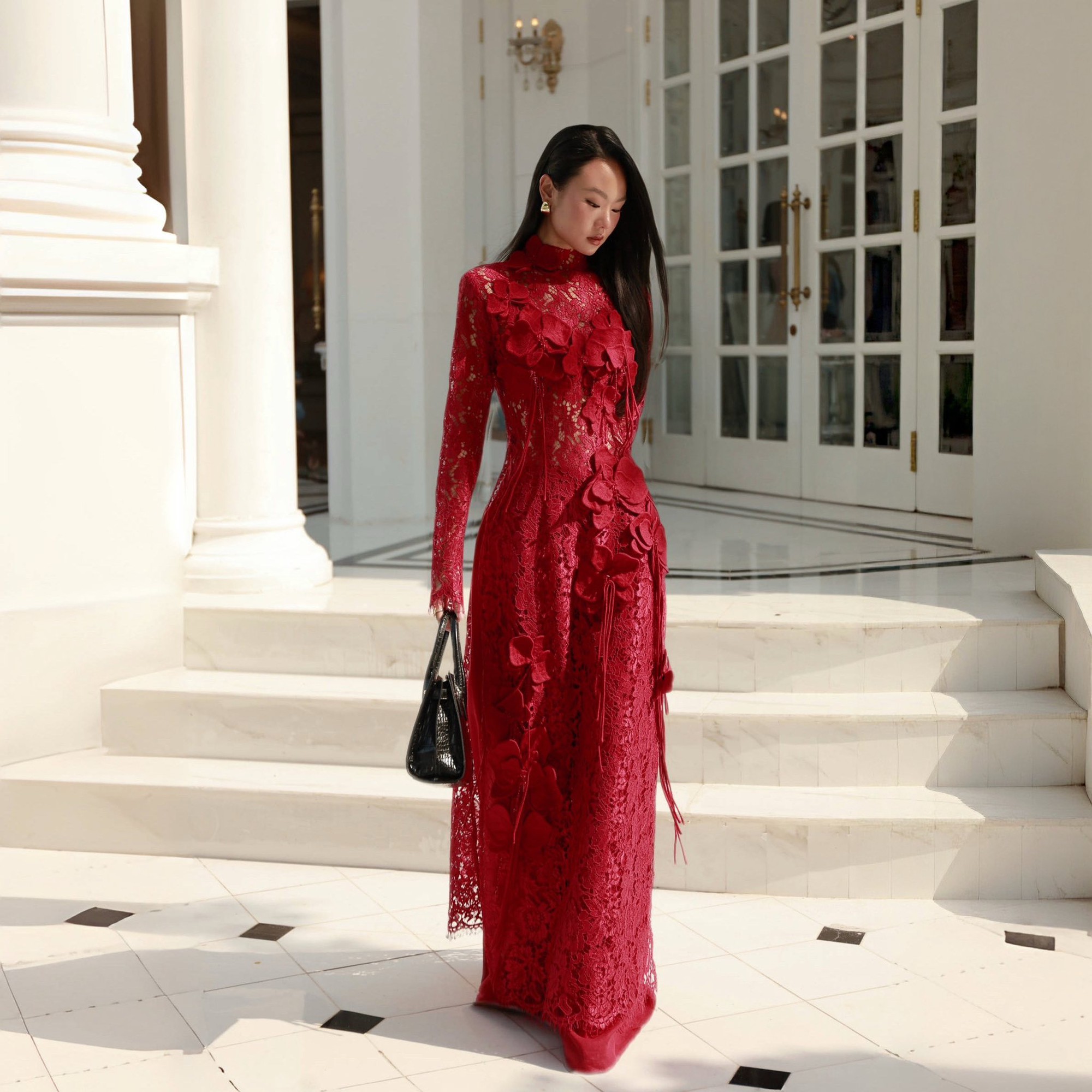 Vì sao áo dài ren được dự đoán là “át chủ bài” mùa Tết 2026?- Ảnh 25. Vì sao áo dài ren được dự đoán là “át chủ bài” mùa Tết 2026?- Ảnh 25.