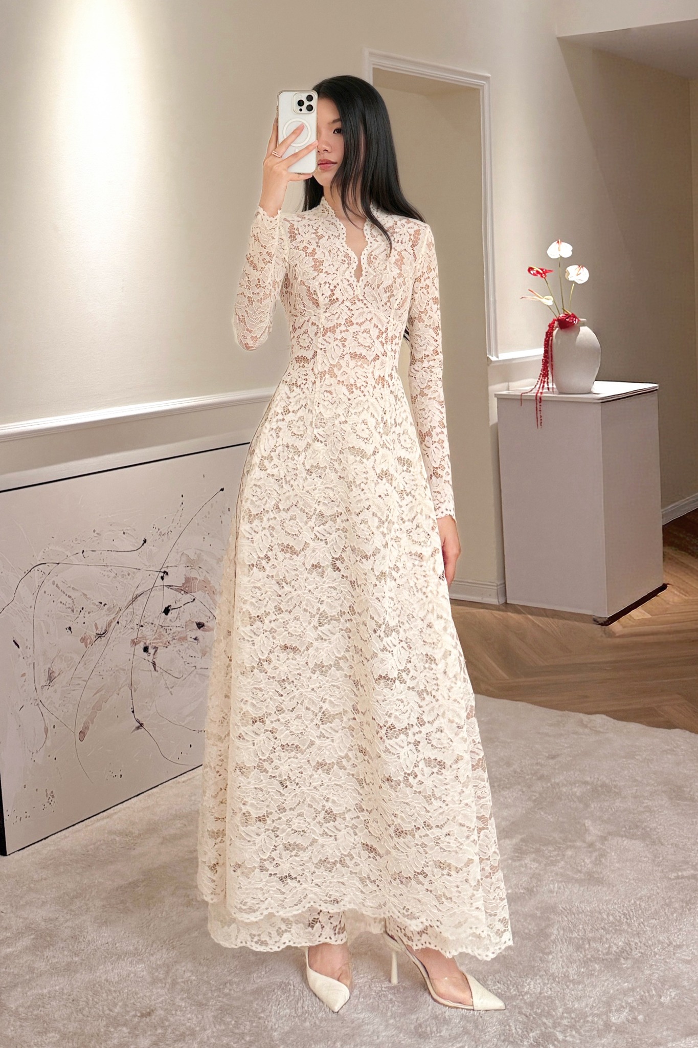 Vì sao áo dài ren được dự đoán là “át chủ bài” mùa Tết 2026?- Ảnh 26. Vì sao áo dài ren được dự đoán là “át chủ bài” mùa Tết 2026?- Ảnh 26.