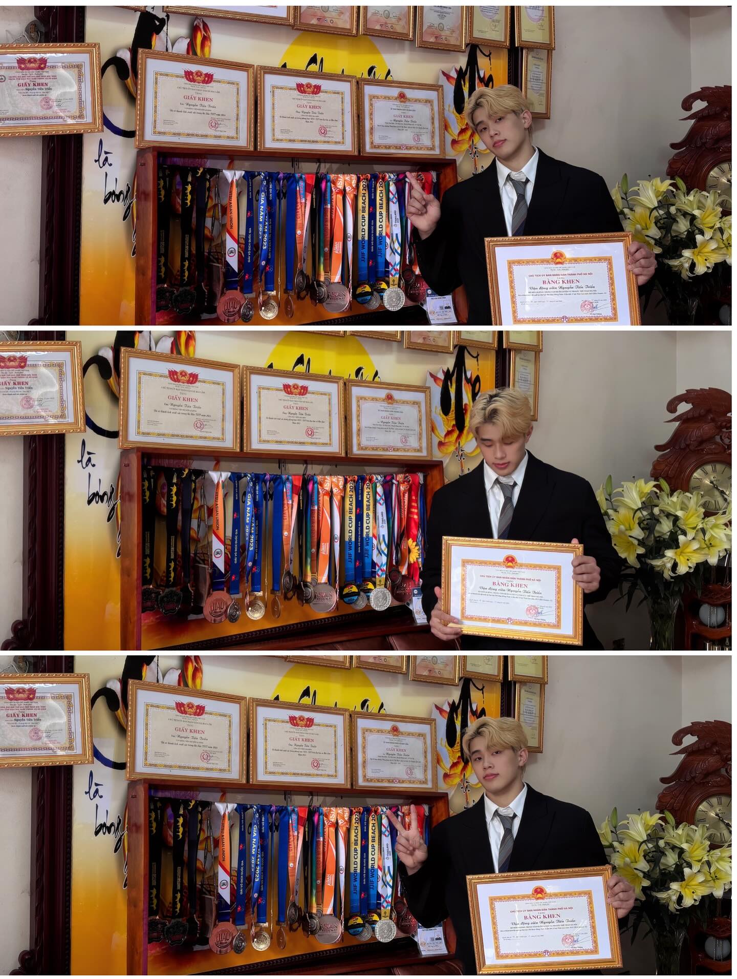 "Cực phẩm" tuyển v&otilde; Việt Nam g&acirc;y b&atilde;o với visual chuẩn nam thần, nh&igrave;n sang loạt bằng khen, huy chương mới thực sự "cho&aacute;ng"!- Ảnh 2.