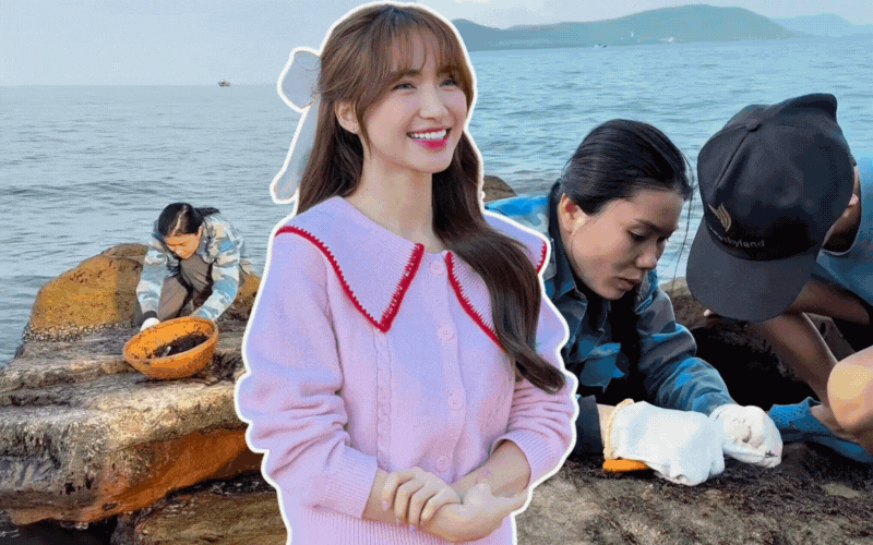 Đặc sản đen s&igrave; b&aacute;m chặt v&aacute;ch đ&aacute;: Thứ "lộc trời" gi&aacute; cả triệu đồng m&agrave; H&ograve;a Minzy cũng bất chấp s&oacute;ng đ&aacute;nh ướt sũng để h&aacute;i bằng được- Ảnh 1.