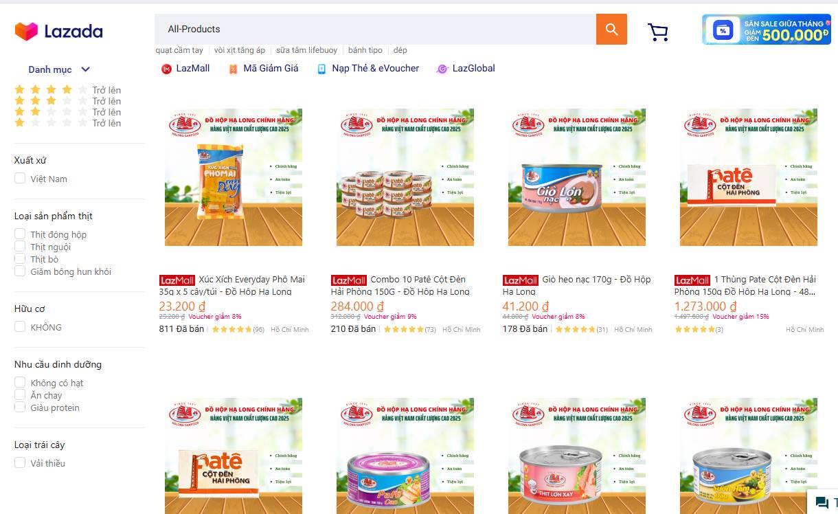 Trước b&ecirc; bối &ldquo;ph&ugrave; ph&eacute;p&rdquo; 120 tấn thịt heo bệnh, hơn 100.000 hộp pate Cột đ&egrave;n Hải Ph&ograve;ng đ&atilde; được b&aacute;n ra tr&ecirc;n c&aacute;c s&agrave;n thương mại điện tử- Ảnh 7.