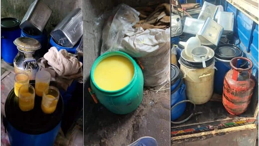 Nhận tin mật rồi đột k&iacute;ch một cơ sở, c&ocirc;ng an triệt ph&aacute; đường d&acirc;y sản xuất bơ giả từ h&oacute;a chất, tịch thu hơn 300kg sản phẩm pha trộn- Ảnh 2.