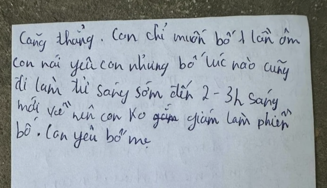 Bức thư con gửi bố mẹ khiến nhiều người rơi nước mắt: Con chỉ muốn bố một lần &ocirc;m con, n&oacute;i y&ecirc;u con nhưng...- Ảnh 2.