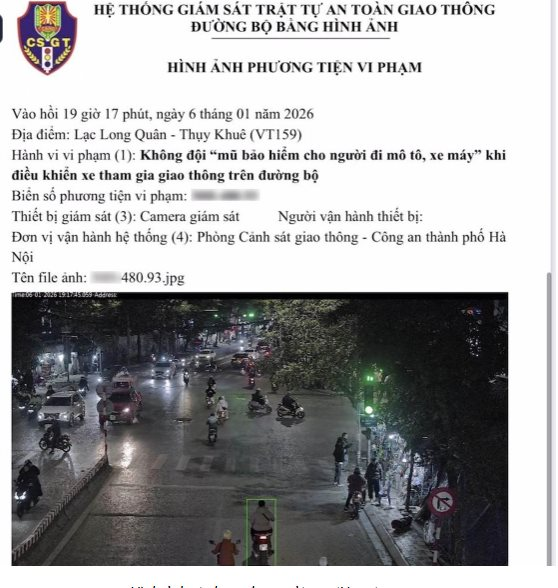 Bị Camera AI đ&atilde; ph&aacute;t hiện vi phạm ATGT tại H&agrave; Nội, người d&acirc;n nộp phạt nguội ở đ&acirc;u?- Ảnh 3.