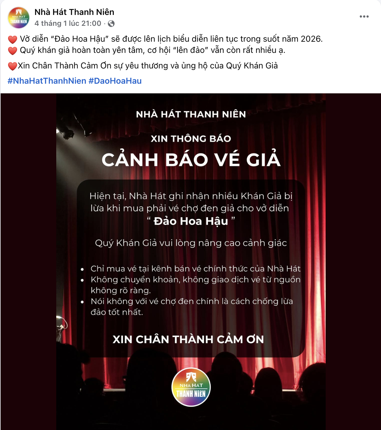 Vở kịch đang hot nhất Việt Nam, gi&aacute; v&eacute; b&aacute;n lại gấp 3 lần vẫn c&oacute; người mua, BTC th&ocirc;ng b&aacute;o khẩn!- Ảnh 10.