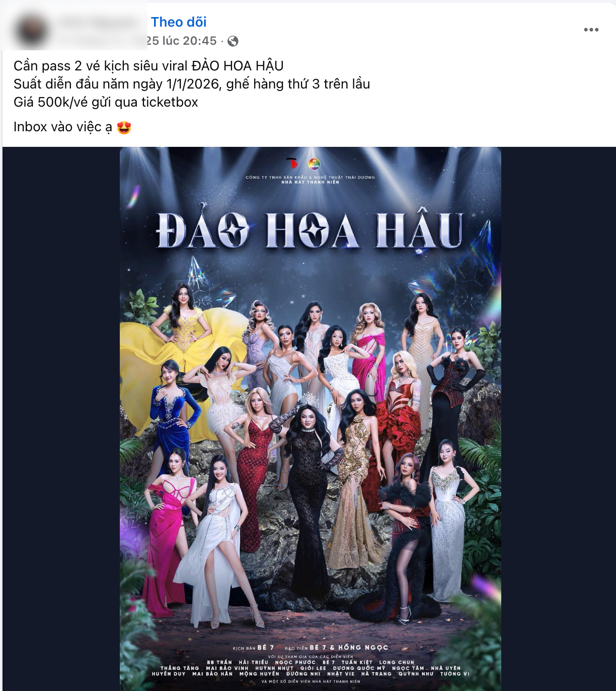 Vở kịch đang hot nhất Việt Nam, gi&aacute; v&eacute; b&aacute;n lại gấp 3 lần vẫn c&oacute; người mua, BTC th&ocirc;ng b&aacute;o khẩn!- Ảnh 5.