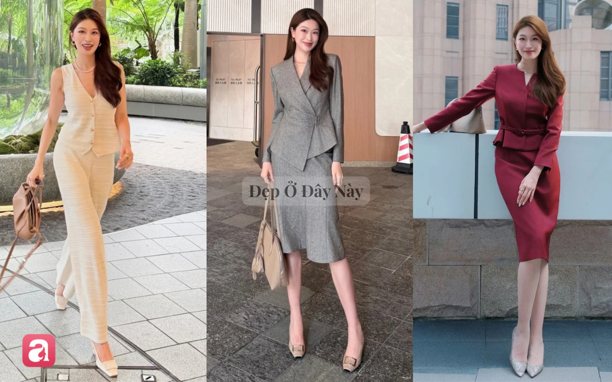 Diện cả set đồ đồng m&agrave;u: B&iacute; k&iacute;p mặc đẹp chuẩn "old money" khi tới c&ocirc;ng sở - Ảnh 2.