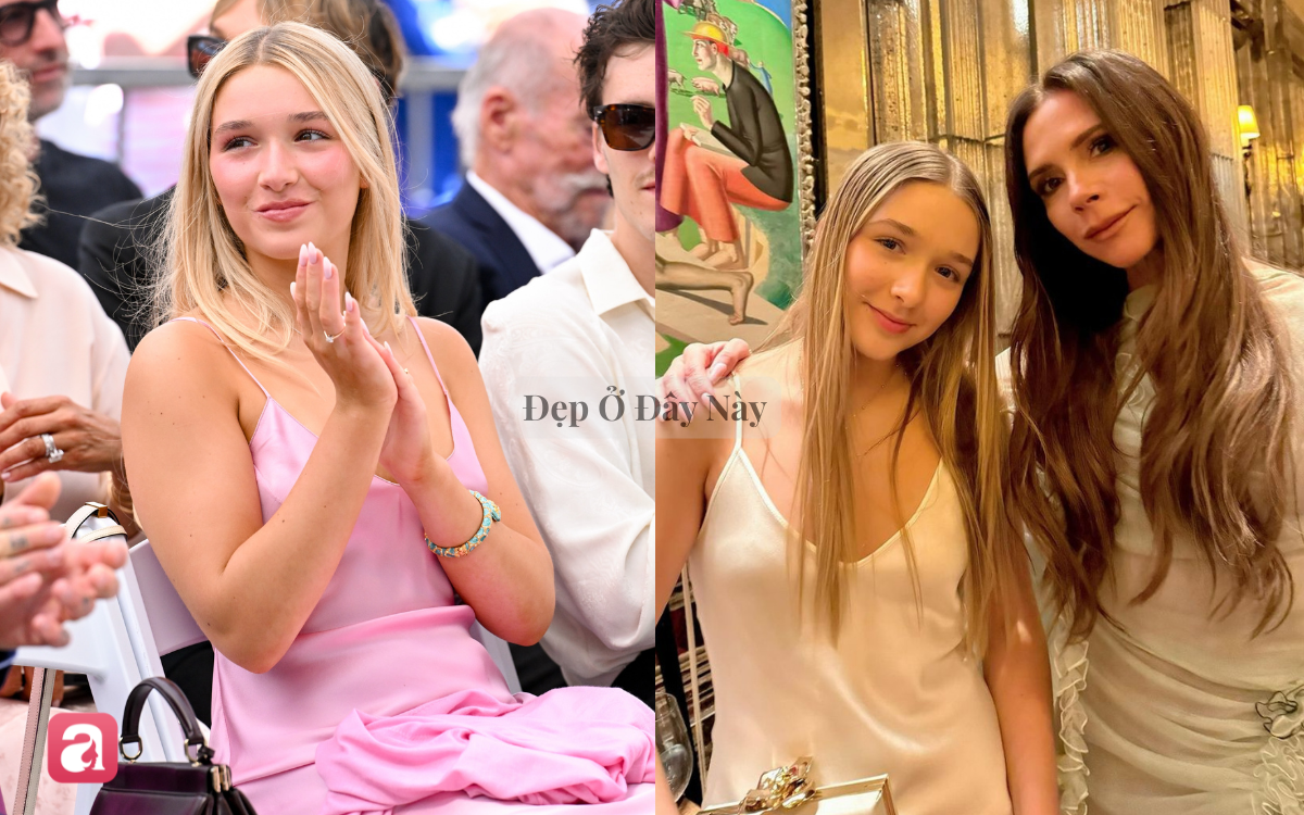 Harper Beckham ng&agrave;y c&agrave;ng giống mẹ từ style đến thần th&aacute;i, tới nụ cười mỉm "b&iacute; ẩn" cũng y chang nhau - Ảnh 1.