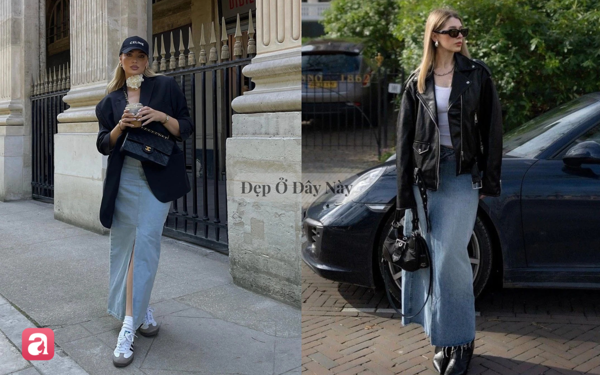 Chân váy jeans dáng dài: Vừa trẻ trung vừa sang chuẩn "old money"- Ảnh 3.