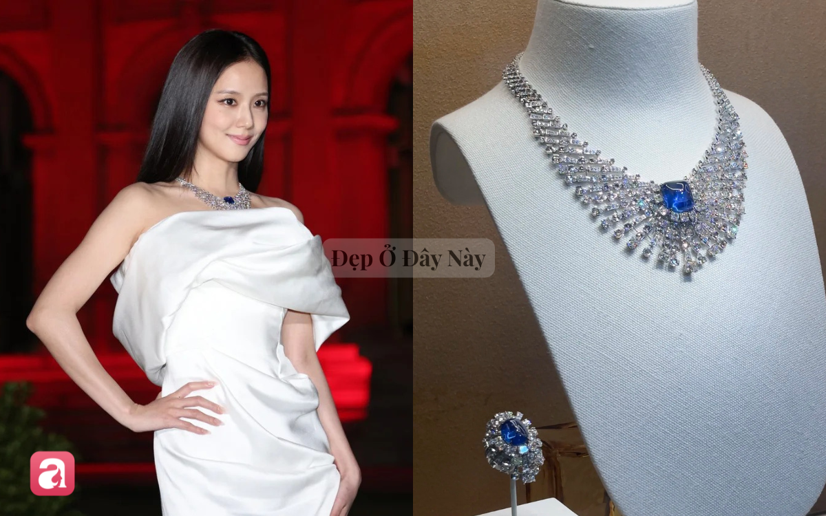 Chiếc v&ograve;ng th&aacute;ch thức mọi nghệ nh&acirc;n của Jisoo: Vi&ecirc;n sapphire 41 carat đẹp đến nghẹt thở- Ảnh 4.