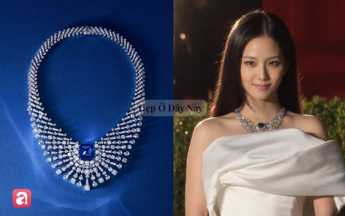 Chiếc v&ograve;ng th&aacute;ch thức mọi nghệ nh&acirc;n của Jisoo: Vi&ecirc;n sapphire 41 carat đẹp đến nghẹt thở- Ảnh 3.